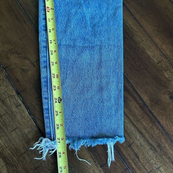 Levi’s Premium Wedgie Raw Hem Button Fly High Rise Straight Leg Jeans Size 27 - Picture 3 of 14